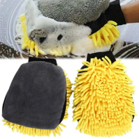 Car Wash Glove Coral Mitt Soft Anti-scratch for Auto Wash Multifunction Thick Cleaning Glove Car Wax Detailing Brush