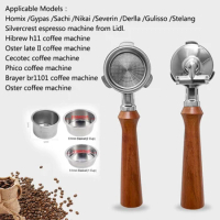 Double Spout 51mm Coffee Portafilter With 1 2 4Cups Basket for Homix Hibrew h11 Oster Cecotec Phico Brayer br1101 Coffee Machine