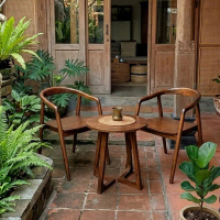 KURSI SELLY BUBUT SET MEJA TERAS/MEJA COFEE BAHAN FULL KAYU JATI