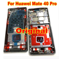 Original Best For Huawei Mate 40 Pro Middle Frame Front Bezel Faceplate Housing Case Mobile Chassic with Power Volume Buttons