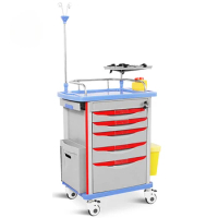 Be Well Received In The American Market Steel Medical Trolley Emergency Trolley