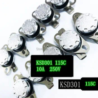 KSD301 115 Degrees NO Normally open Automatic Closure Temperature switch 115 C Normally Closed NC Automatic Disconnecting Switch