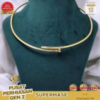 Kalung Emas 17K Paku Choker Elegant - Supermase