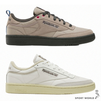【下殺】Reebok 休閒鞋 男鞋 CLUB C 85 卡其黑/米白灰【運動世界】100201188/100201119