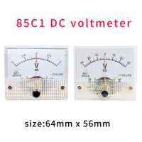 85C1 DC voltmeter bidirectional positive and negative voltmeter 5V10V20V30V50V100V500V Analog Panel Voltage Gauge Volt Meter