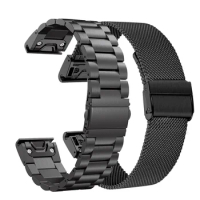 For Garmin Enduro 26mm Watch Strap Stainless Steel Band For Garmin Tactix Delta Quick Release Strap For Descent Mk1 MK2 bands