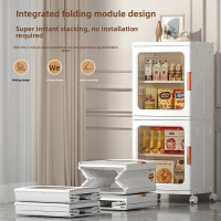 Living room storage cabinet No installation required Children's toy storage cabinet Foldable storage