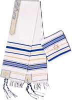 blue mens prayer shawl Christian prayer scarf jewish tzitzit tallit cloth rainbow jerusalem clothes 