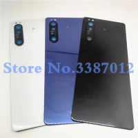 Original Glass Back Cover For Sony Xperia 1 II XQ-AT51 AT52 X1II Back Battery Cover Rear Door Housing Case Repair Parts