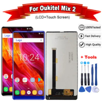 For Oukitel Mix 2 LCD Display and Touch Screen Screen Digitizer For Oukitel Mix 2 Mix 2 4G +Tools +tape