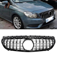 Front Grille Racing Grill Upper Hood Bumper Mesh Grid Radiator For Mercedes Benz B Class W246 B180 B250 2015-2019 GT Style