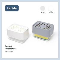 Let Me Dispenser Sabun Otomatis - Kotak Tempat Cuci Piring Dispenser Sabun Cair 350 Ml Free Sponge p