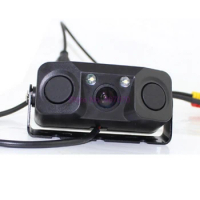 by DHL or Fedex 50pcs 3 IN 1 Video Parking Sensor Car Reverse Backup Rear View Camera with 2 Radar Detector Sensor Alarm