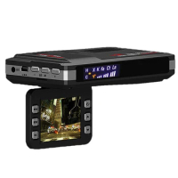 Car Dvr Dash Cam Detector Video Recorder 2 in 1 HD Degree Angle Russian Language Dash Cam Video