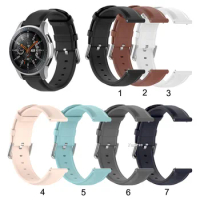 20 22mm Leather band For Samsung galaxy watch 3, Active2, Gear s3 Frontier s2 45/41mm For amazfit bip For huawei watch gt Strap