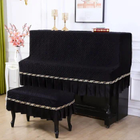 Modern, simple, high-end, high-end piano cover, full cover, piano dust cover, European lace piano cover, piano cloth cover