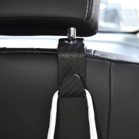 4pcs Car Seat Hook Car Carbon Fiber Pattern Hook Hidden Hook Seat Back K4A7
