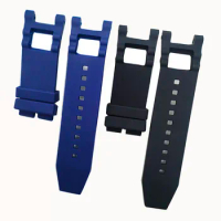 Comfortable Silicone Watch Strap Replacement Bracelet for Invicta Subaqua Noma III watchband Waterproof Belt Blue Black 28mm