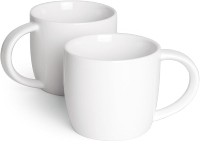 Ceramic Cappuccino Cups Set of 2 8 oz Coffee Mugs Coffee Cup for Cappuccino Espresso Latte (White)