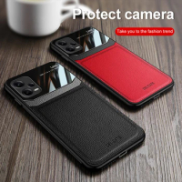 Redmy Note12pro+ 5G Case Acrylic Splice Leather Soft Frame Back Cover For Redmi Note12 4G Note 12 Pro Plus 5G Shockproof Coque