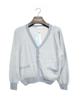 【POONE】日系風格針織長袖外套#藍-藍