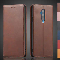 Magnetic attraction Leather Case for Oneplus 7T Pro / 1+7T Pro Holster Flip Cover Case Wallet Phone Bags Fundas Coque