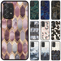 JURCHEN Phone Case For VIVO Y52 Y72 Y53S Y76 Y91C Y31 Y21 V21E Y76S V17 iQOO Neo Z5X Z5 5G Marble Texture Geometric Print Cover