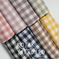 Floy Fabric KOTAK YARDNDYED PER 1 METERAN kain eceran bahan kemeja, gamis