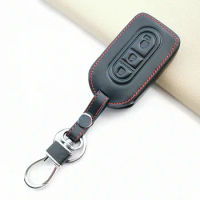 For Nissan Tiida Leather Key Holder Keychain for Nissan NV200 Pathfinder R51 Qashqai G10 Key Case Cover Shell Car Accessories