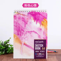 A4 Coil Sketch Book Goldfish Sunflower Cover Art Painting Blank Paper Mark Book Studio Color Lead Gouache Watercolor Book