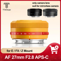 TTArtisan AF 27mm F2.8 APS-C Sun Visor Mirrorless Camera Lens Applicable for Fuji X-A1 X-M1 X-H1 Sony A6000 A7 Nikon Z50 Z9