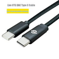 4.9ft New Braided Type C to USBC OTG Sound Card Cable for ICKB SO8 GEN 5/Mortulor MT-X/T2 Live OTG DAC Type C Cable for Type C