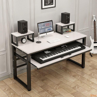 簡約現代琴桌電鋼琴錄音棚工作臺音樂桌編曲鍵盤調音桌家用琴架