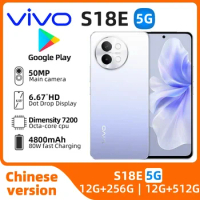VIVO S18e 5g SmartPhone Android CPU MediaTek Dimensity 7200 6.67inches Screen ROM 256GB 50MP+16MP Camera 4800mAh 80W Used Phone