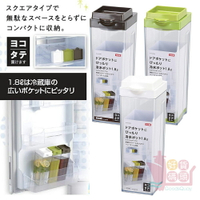 日本製PEARL可直立橫放冷水壺｜1.8L2.5L方形飲料壺瓶果汁瓶耐熱水壺密封罐
