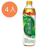黑松 茶花綠茶 無糖 580ml (4入)/組【康鄰超市】