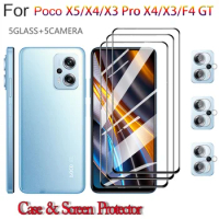poco f5, x5 pro 9H Glass for poco x4 gt cristal protector poco x3 nfc x4 gt pro f4 gt protection case xiaomi 12t shockproof cover poco x4gt screen protector xiaomi poco x4 gt pelicula accesorios poco f5 x5 pro