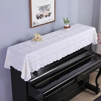 Household Decorative Piano Dust Cover Minimalist Lace Piano Cover Half Cover Modern and Beautiful Electronic Piano Coveres Cloth