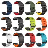 26 22MM Silicone Watch Band Straps For Garmin Fenix6X 6 6Pro 5 5X 5Plus Fenix 7X 7 Easyfit Wristband Enduro Smartwatch Bracelet