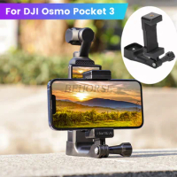 Sunnylife Front Phone Holder Clip Handheld Shooting Expansion Adapter For DJI Osmo Pocket 3 Expansion Bracket Camera Accessories