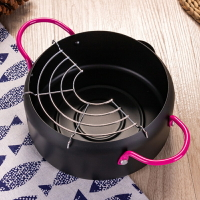 油炸鍋迷你家用日本日式省油鍋電磁爐燃氣灶小型麥飯炸鍋