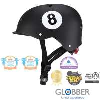 法國 GLOBBER哥輪步 ELITE 附三段警示燈 兒童戶外活動/運動防護安全帽XS～S-黑