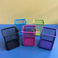 KENSHO Pen Stand Besi Segi / Pen Holder Kotak / Pen Organizer / Tempat Pen / Pen Stand Warna / Pen H