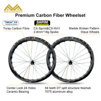 ADLERAUGEN 700c Carbon Disc Wheel SAPIM CX-Ray&amp;CX-Sprint Ceramic Bearing Center Lock Road Bike Wave Wheelset 40 50 60mm Depth