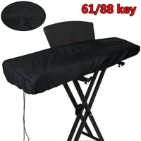 Universal 61-key /88-key Piano Keyboard Cover Black Oxford Waterproof Electronic Keyboard Dust Cover Piano Accessories
