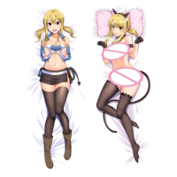 Dakimakura Anime Lucy Heartphilia FAIRY TAIL フェアリーテイル Double-sided Print Life-size Body Pillows Cover Adult Pillowcase