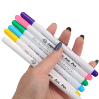 1/6pcs Ink Disappearing Fabric Marker Pen DIY Cross Stitch Water Erasable Pen Dressmaking Tailor's Pen for Quilting Sewing Tools