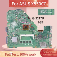 REV:2.0 For ASUS X550CC Laptop Motherboard SR0XF i3-3217U With 2GB RAM DDR3 Notebook Mainboard Tested