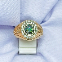 Cincin Blue Moissanite + Memo