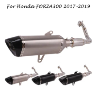 For Honda FORZA 300 2017-2019 Motorcycle Exhaust System Muffler Tail Pipe Front Connect Link Pipe Stainless Steel